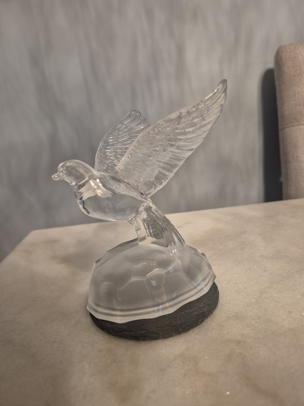 Vintage Cristal D'Arques Dove Figurine 24% Lead Crystal Made In France!